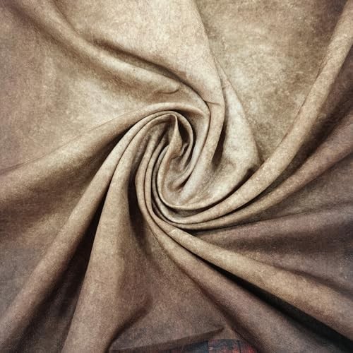 Brown Backdrop Rustic Wall Wooden Floor 5Wx7H Feet Soft Fabric 7x5ft B-Brown