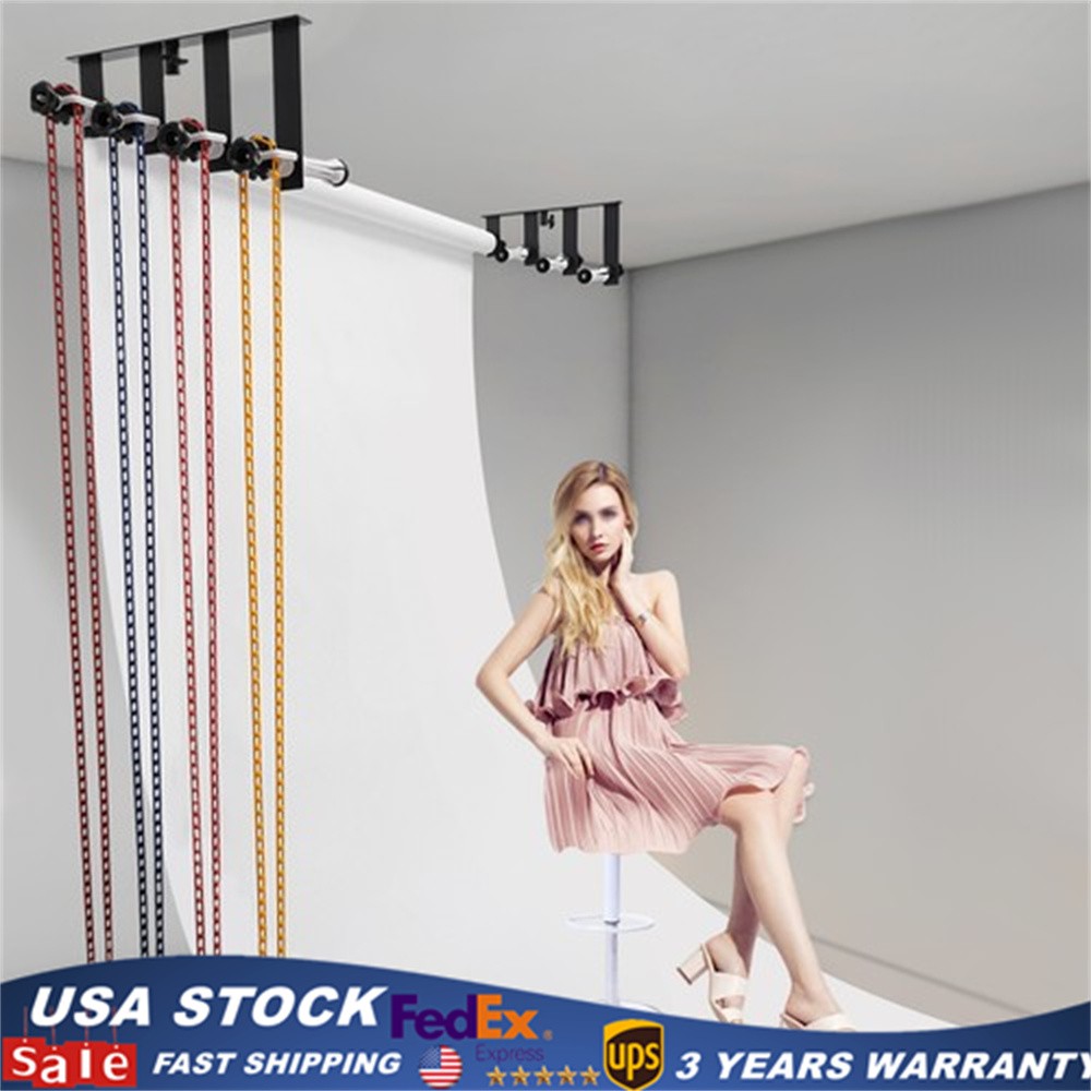 Wall Mount Backdrop Holder 4 Rollers Photography Background Support System New