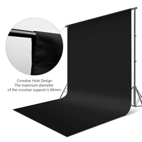 10 x 12ft Black Backdrop Background Black Backdrop Screen for Photography Bla…