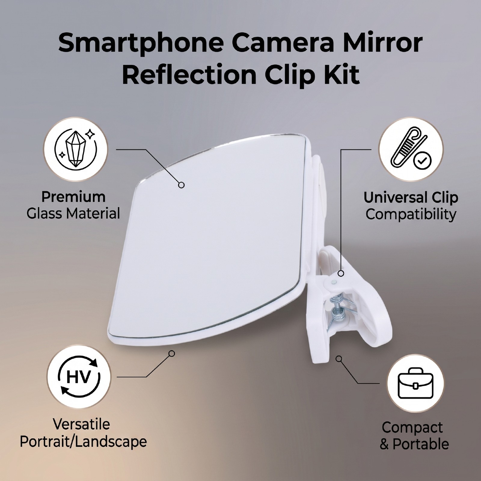 Universal Glass Phone Reflection Mirror For Creative Photography IQDT