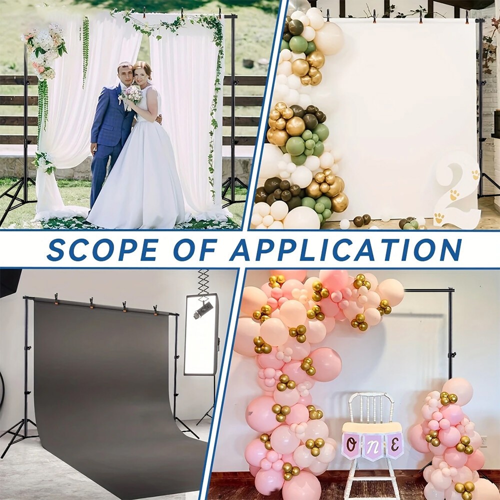 6×6.5ft(WxH) Heavy Duty Backdrop Stand Kit Photography Studio Background Support