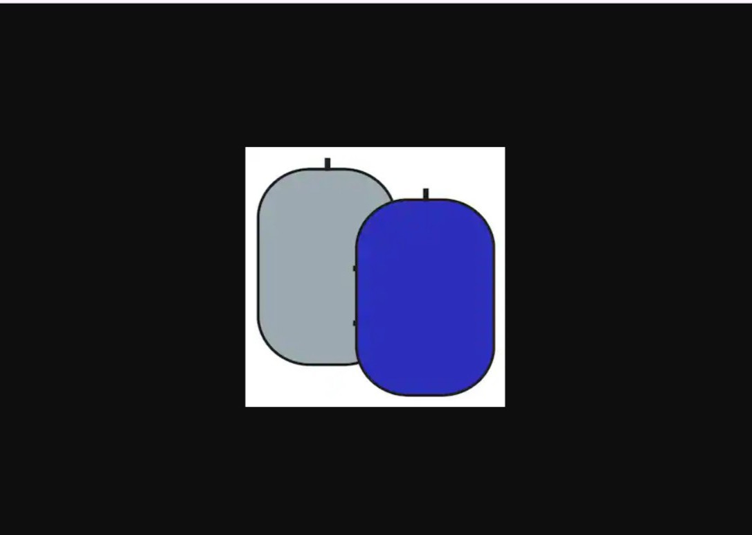 Double-Sided Blue and Grey Screen, 2 in 1 Foldable and Reversible Backdrop