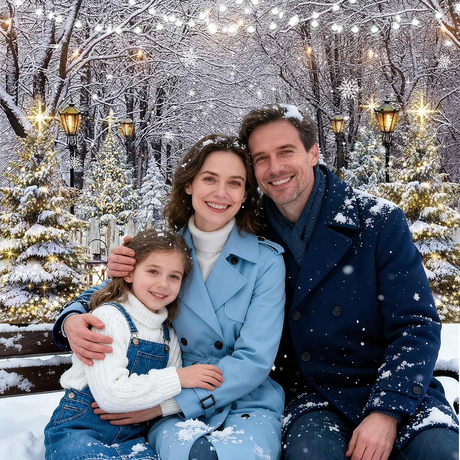 Winter Scene Backdrop Winter Snow Forest Party Decorations for Christmas Holi…