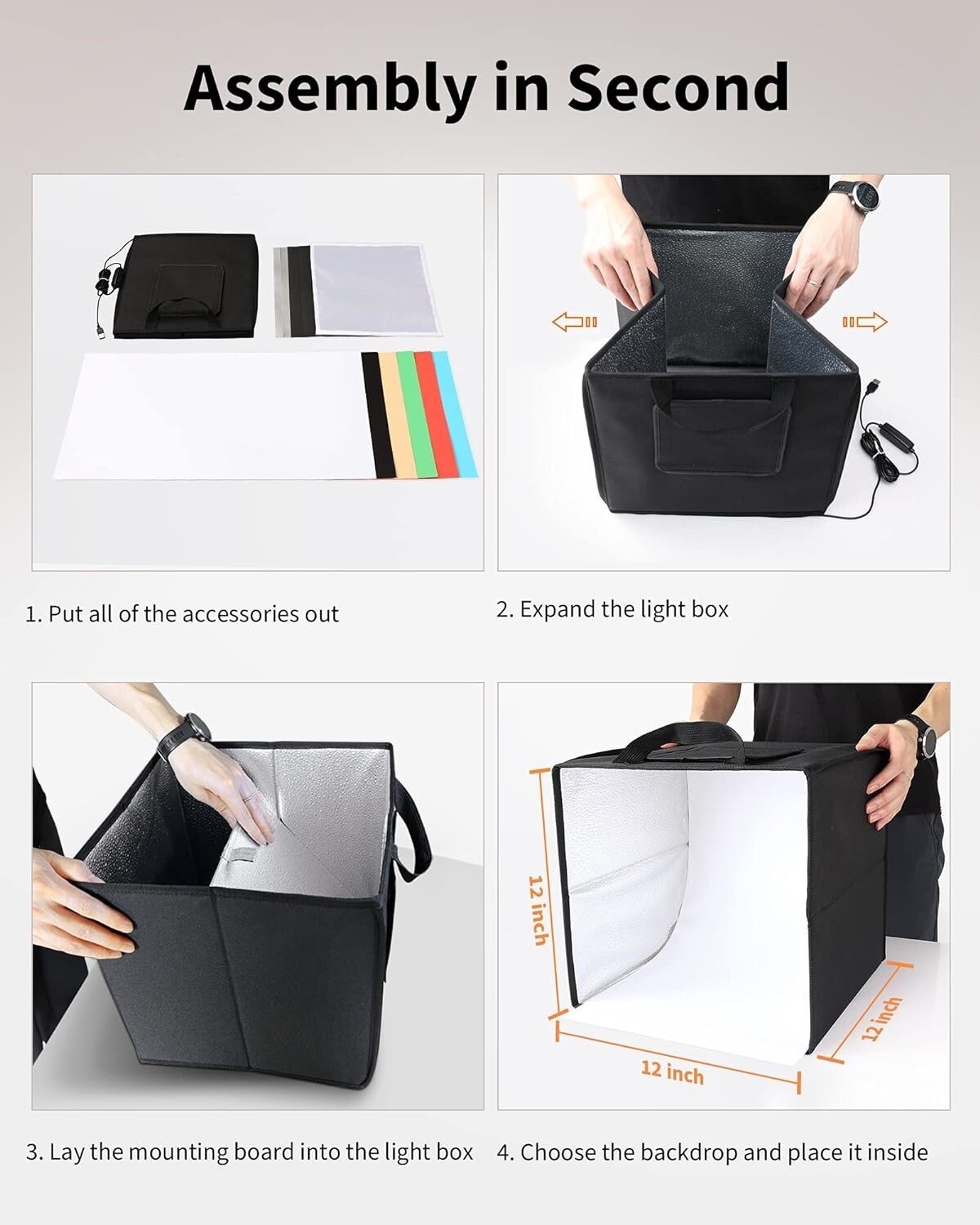 Caja de estudio fotográfico para artículos pequeños Fotografía de productos NEW
