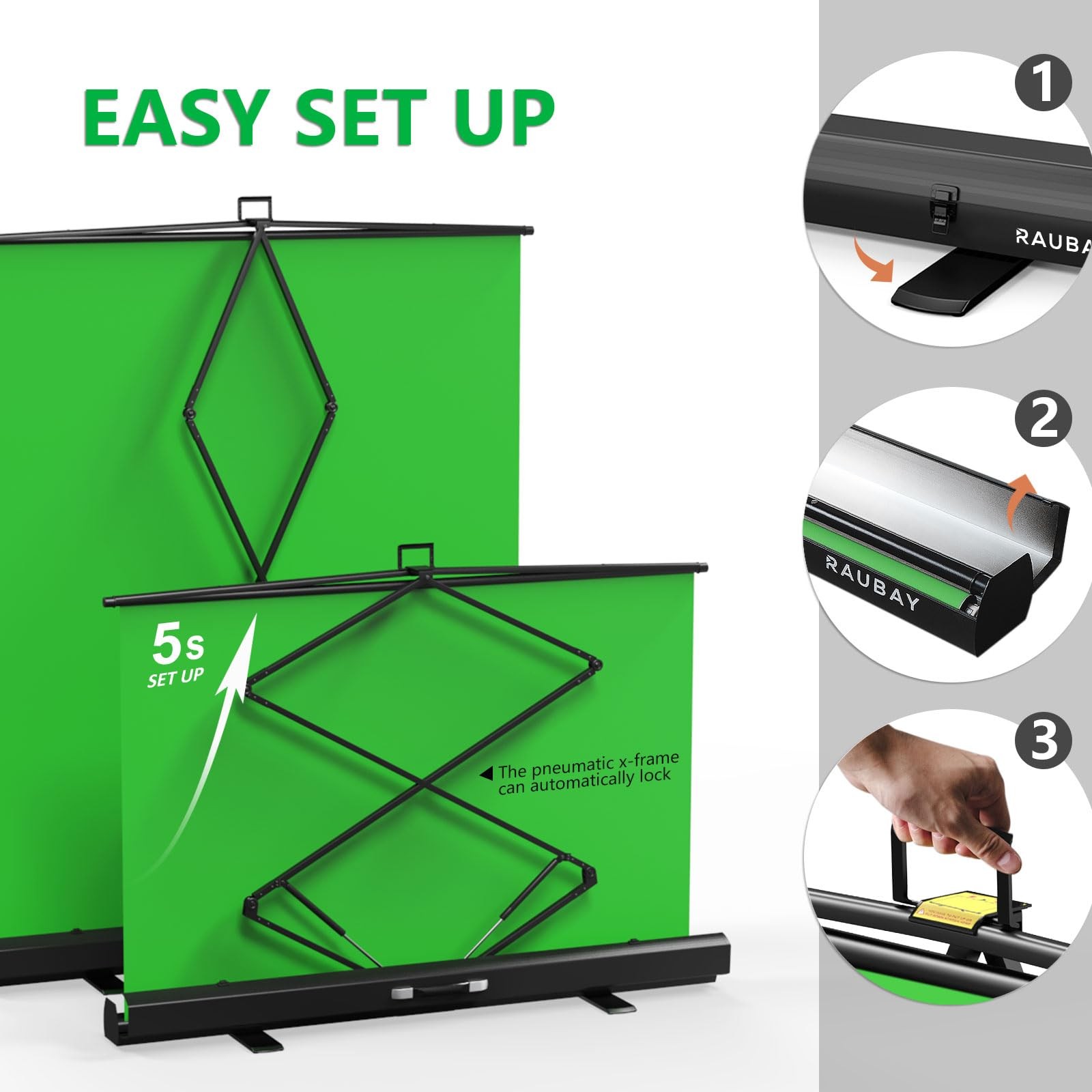 【Easy Set Up】 RAUBAY 59.8 x 82.7in Standard (59.8 x 82.7in), Green