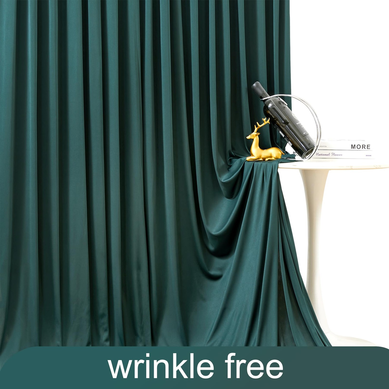 50ft x 10ft Wrinkle Free Hunter Green 5′(W) x 10′(H), 10 panels,