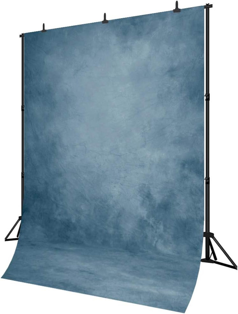 5X7Ft Graduation Backdrops for Photography Retro Abstract Blue Solid Color Art