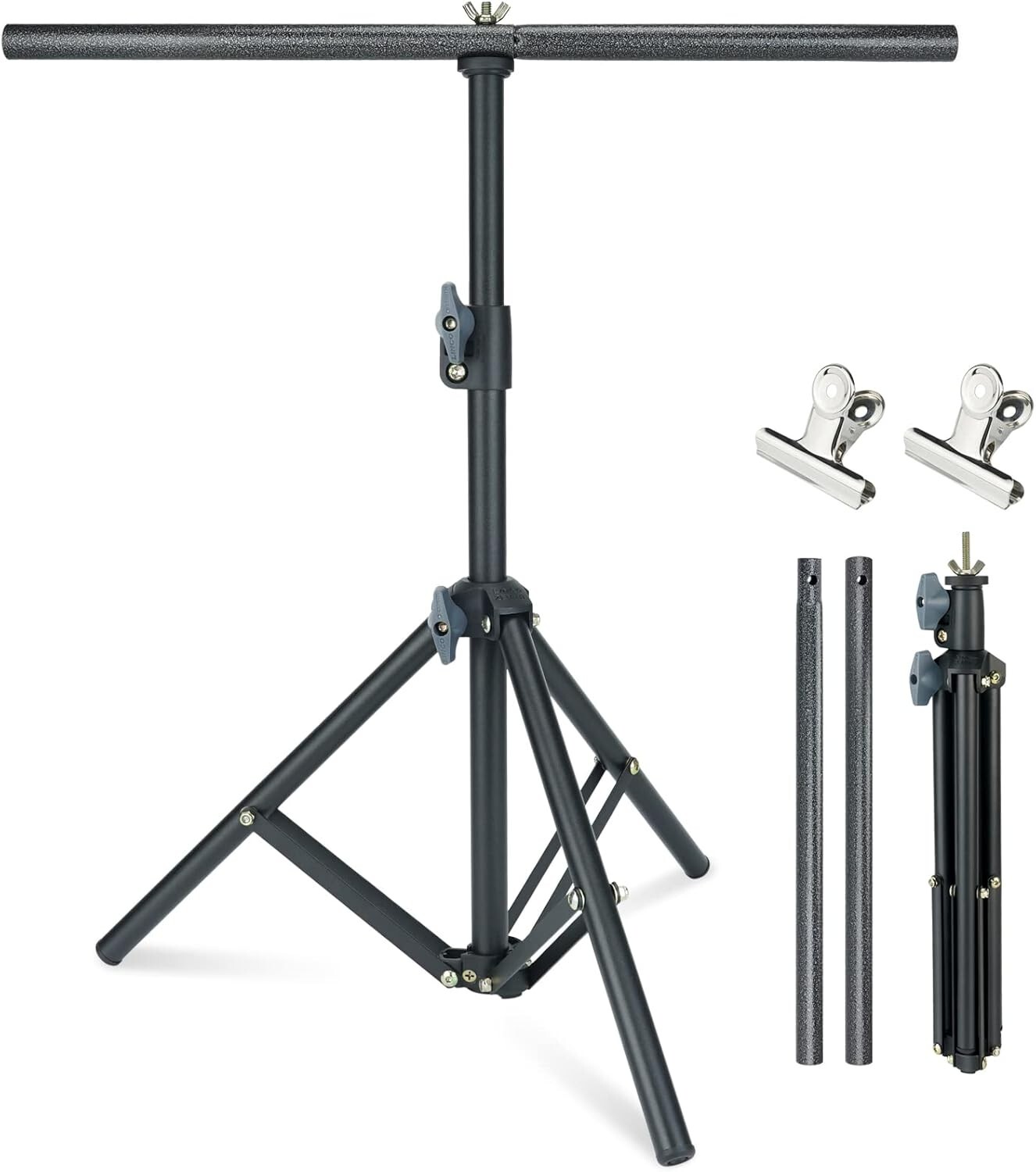 LINCO TableTop 2.2×2.6ft T Shape Photography Backdrop Background Support Stand