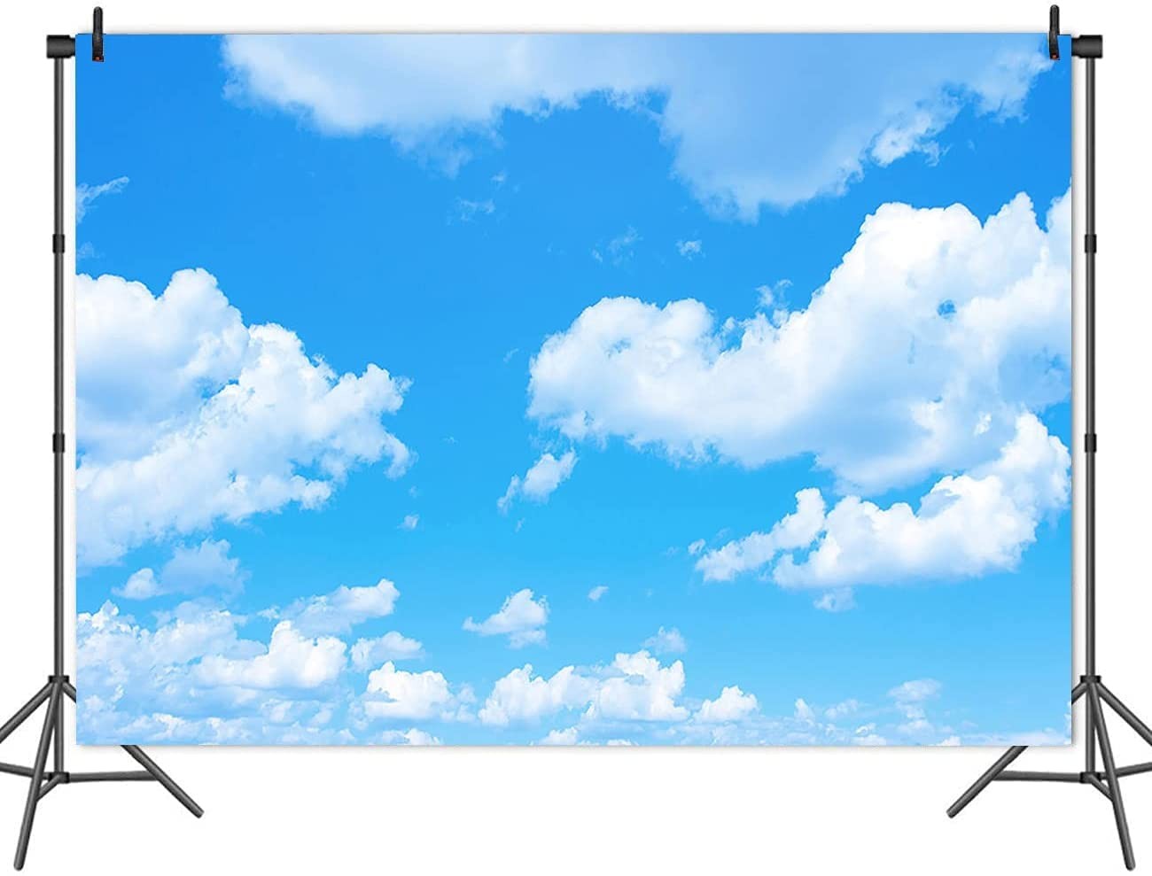 Vinyl 8X6FT Blue Sky White Clouds Photo Background Sunny 8x6ft, Blue,White