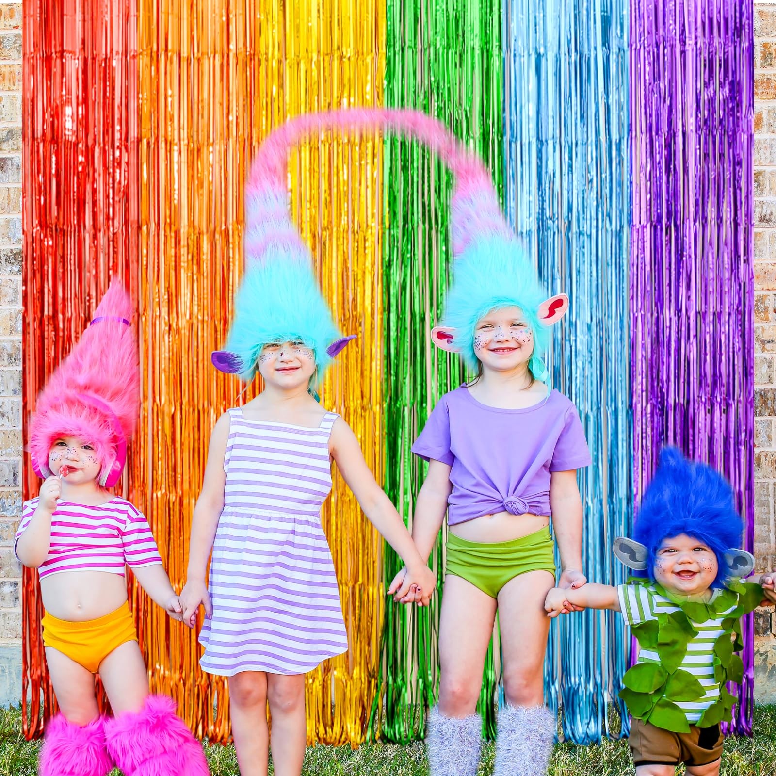 Rainbow Party Decorations, 2 Pack 3.3×6.6ft Pride Decorations, Cartoon Birthd…