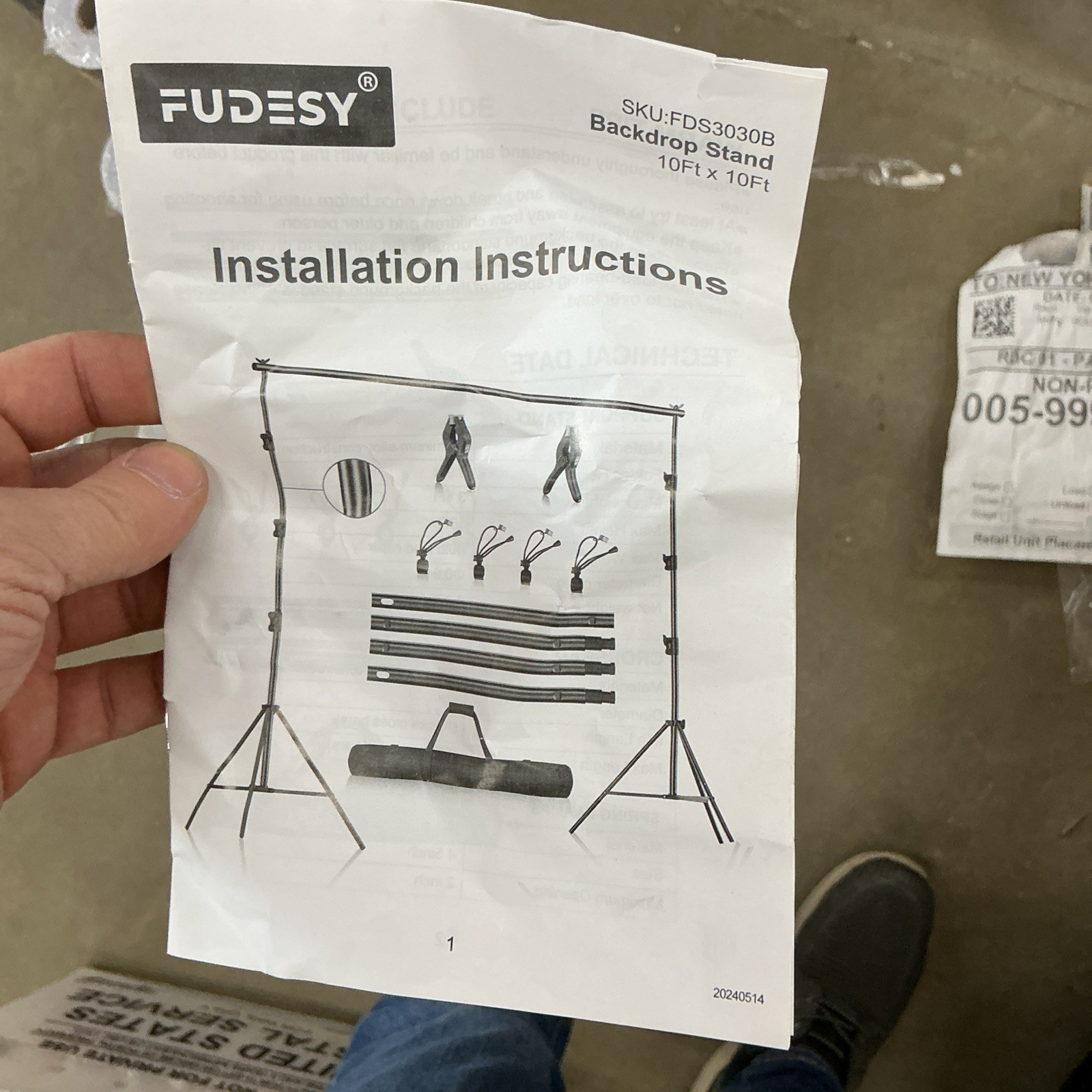 10ftx10ft Backdrop Stand Fudesy