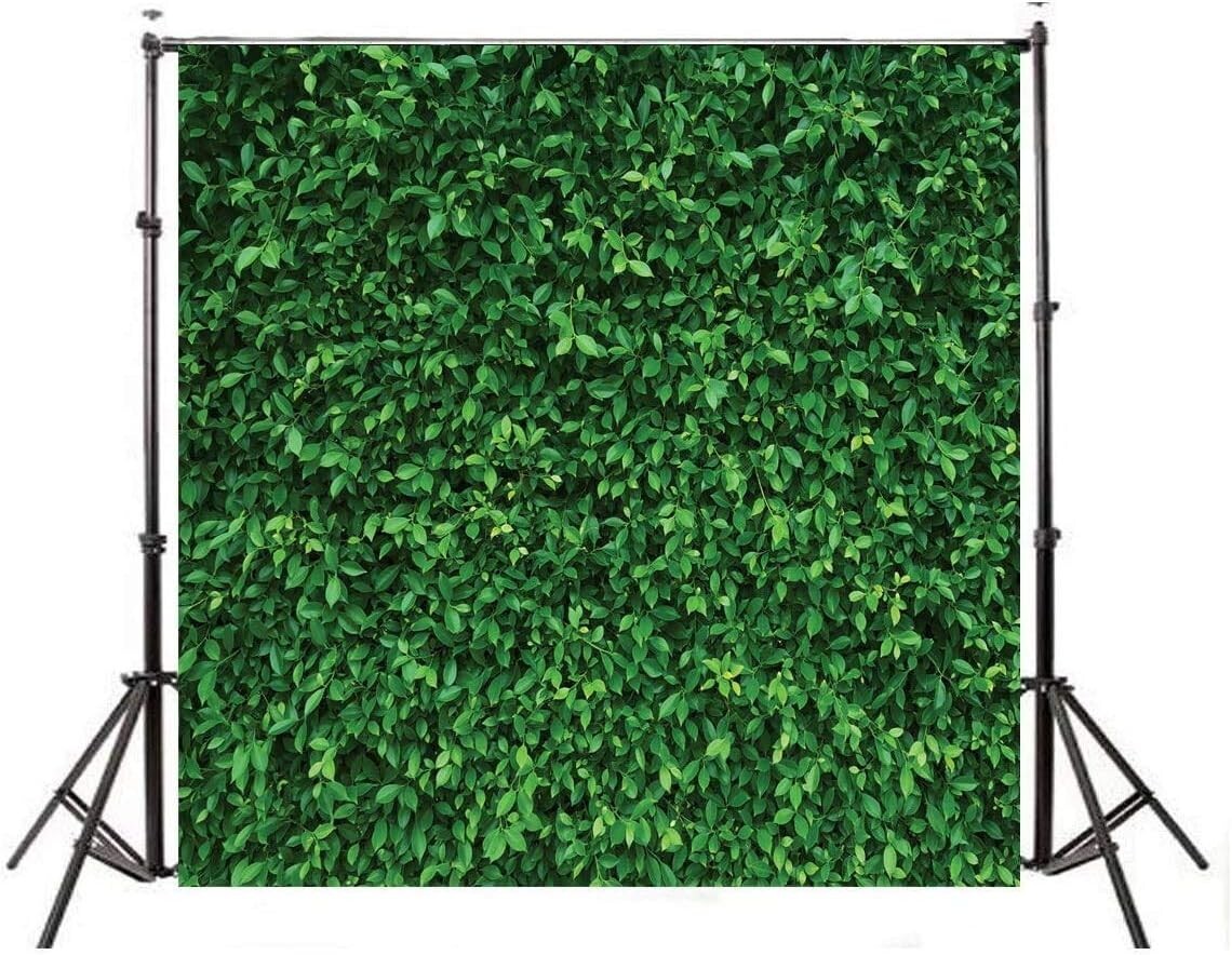 LYWYGG 8x8FT Green Leaves Photography Backdrops Mmicrofiber Nature Backdrop Birt