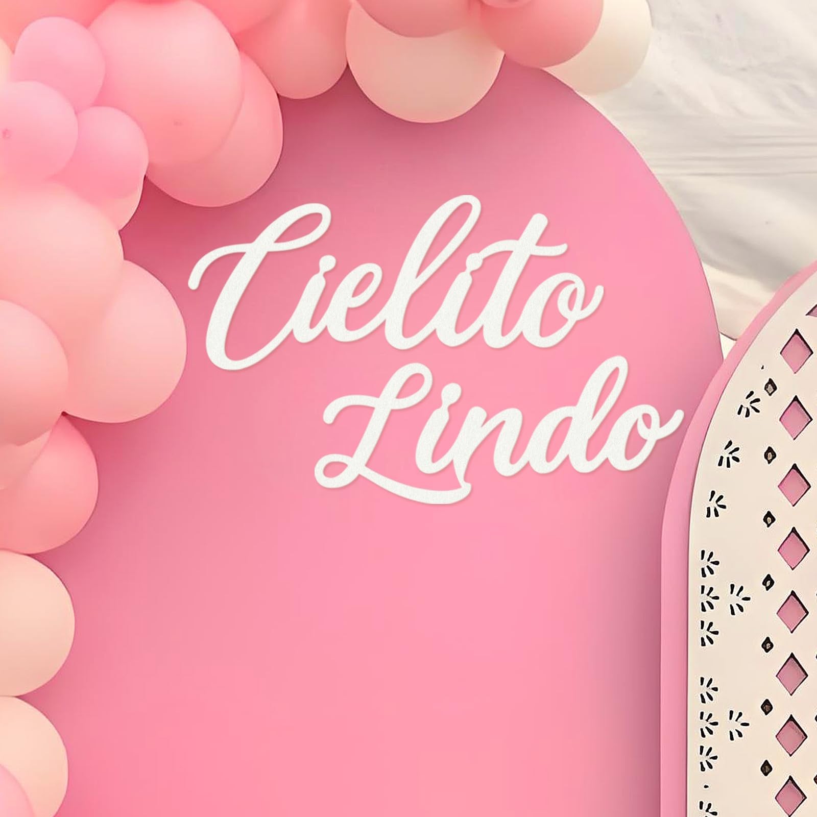 MASTRON Cielito Lindo Sign for Backdrop – 16.5 inch W x 11.9 H, White