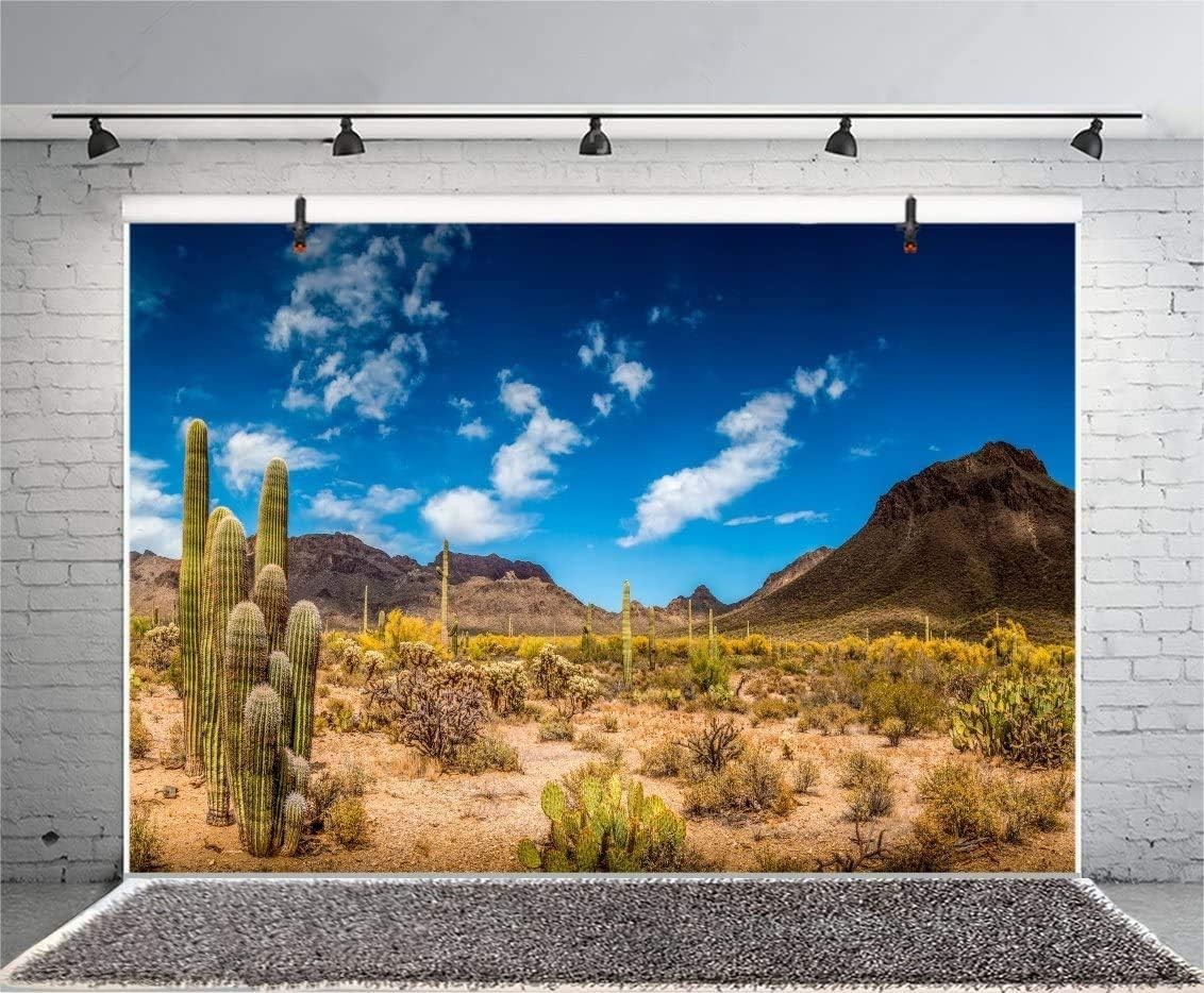 Customizable 10x8ft Polyester Cactus Backdrop for Memorable Occasions