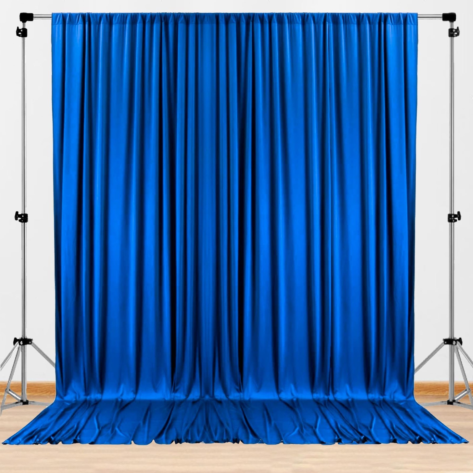 Wrinkle Free 10×8 ft Royal Blue Backdrop Curtains for Parties, Polyester Back…