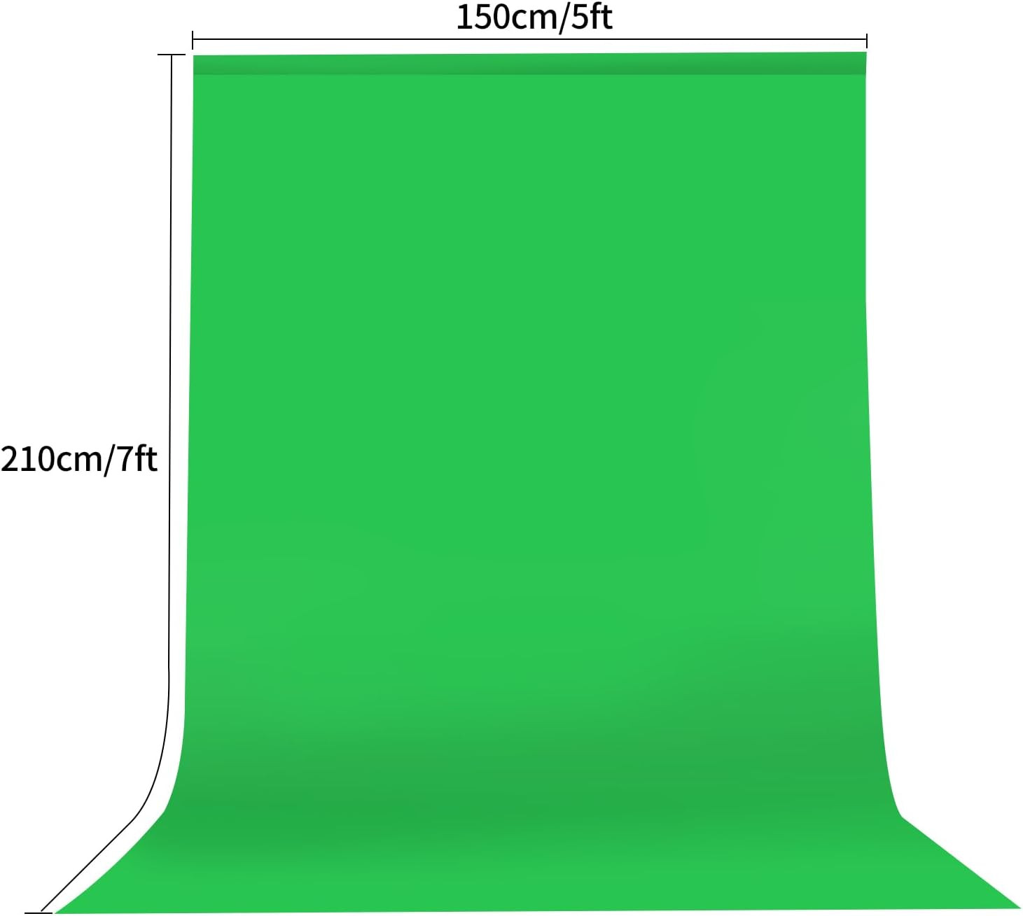 Green Screen Backdrop, 5X7 Ft Photography Chroma Key Greenscreen Background Shee