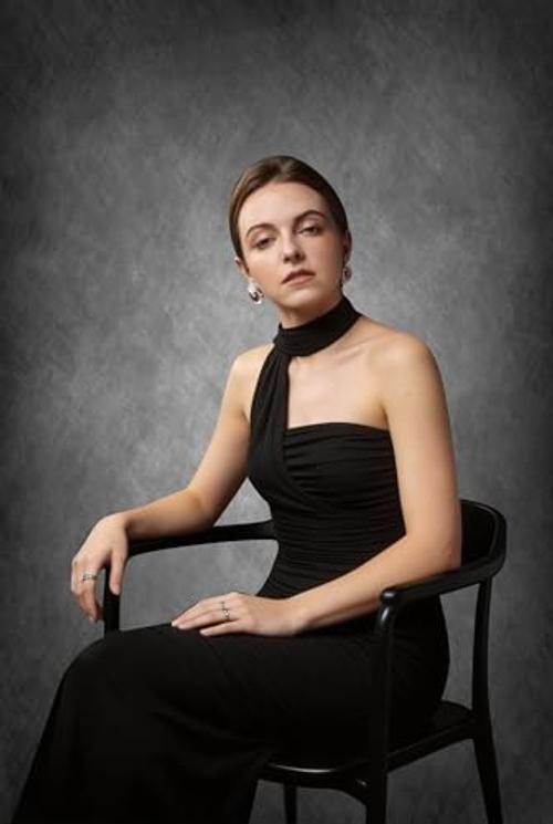 Dark Grey Abstract Backdrop for Photography Vintage Black Headshot 5x7ft