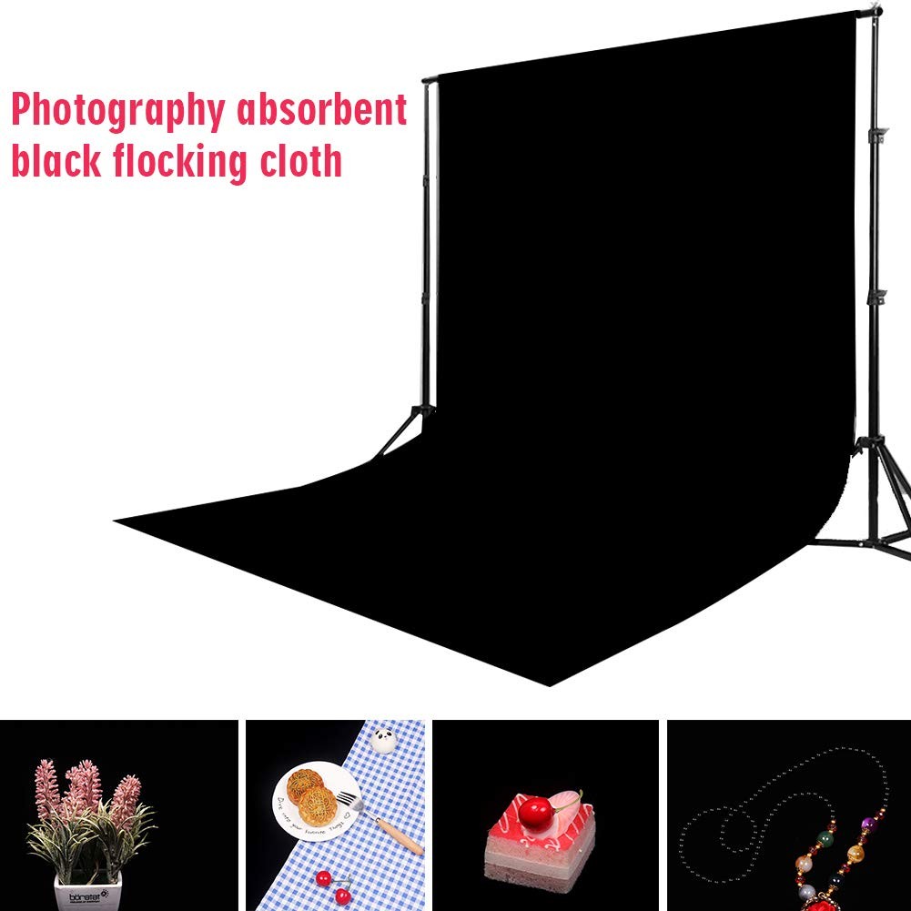 Black Velvet Photography Backdrop,Light Absorbing Non Reflective Solid Profes…