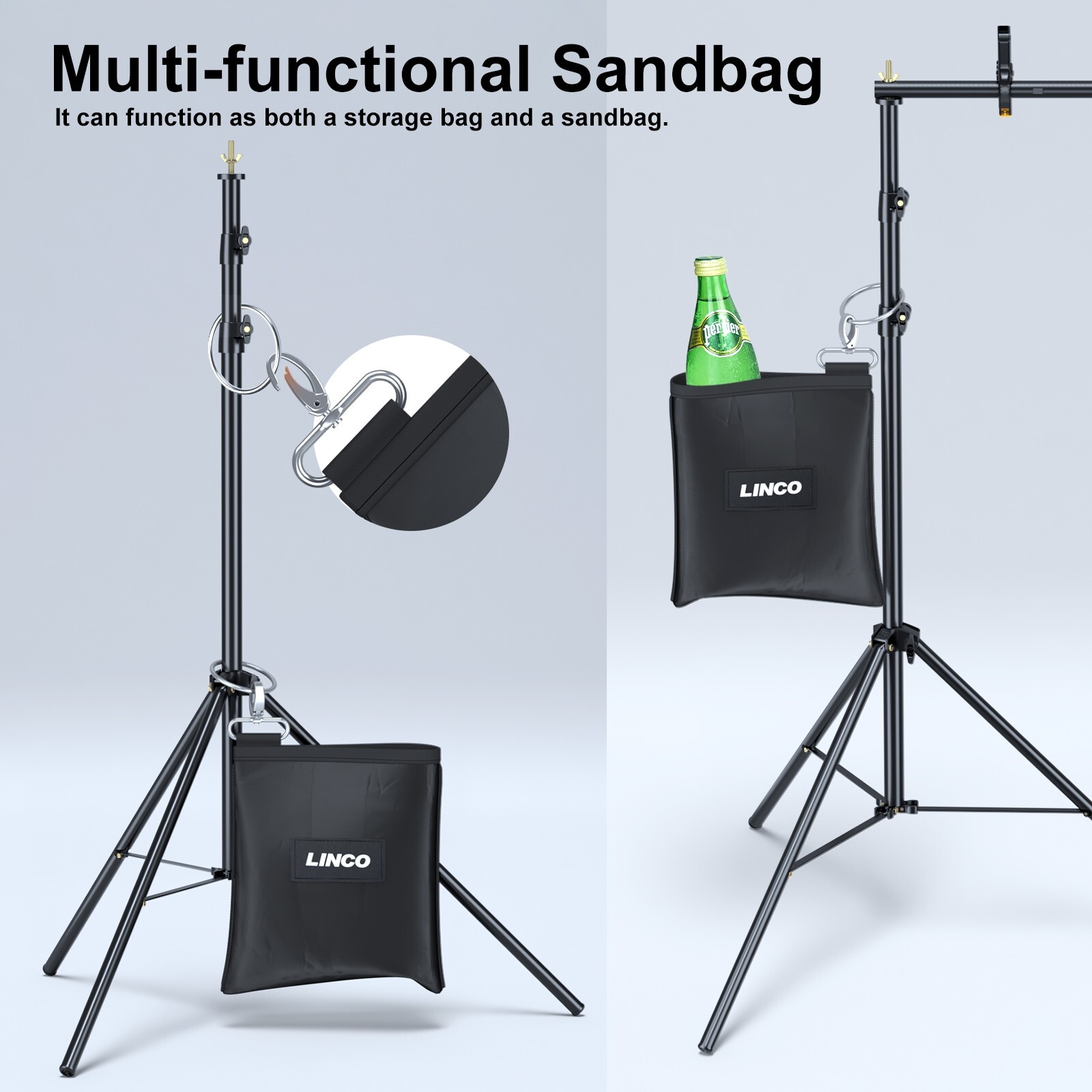 LINCO Backdrop Stand for Parties Kit 10×7 ft Studio Background Support System