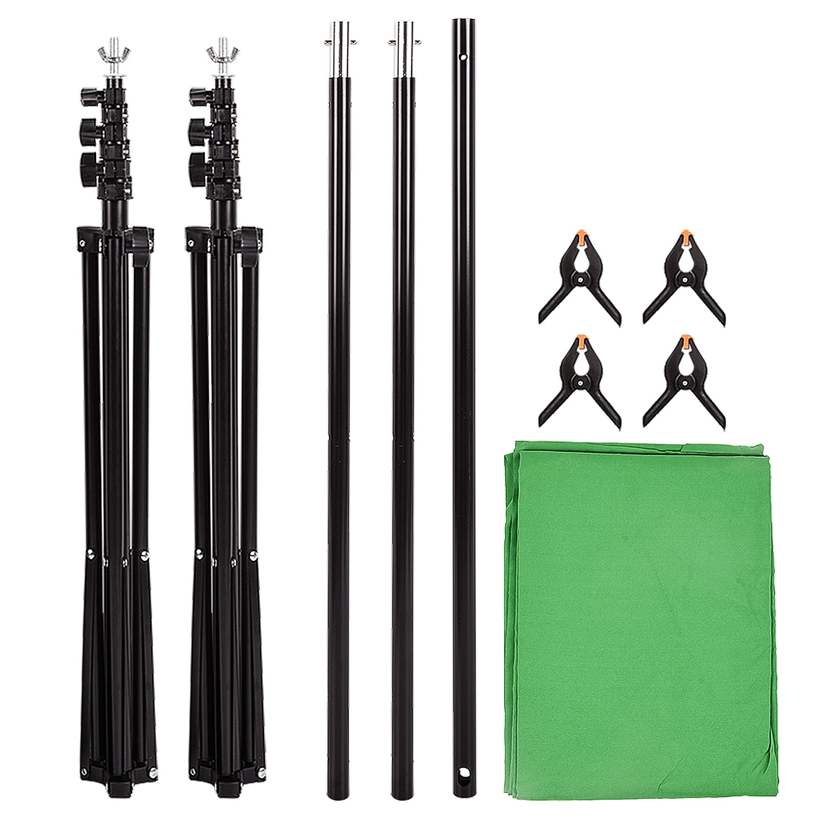 Green Screen Backdrop Stand Kit 6.56×9.85ft Photography Background Support Stand