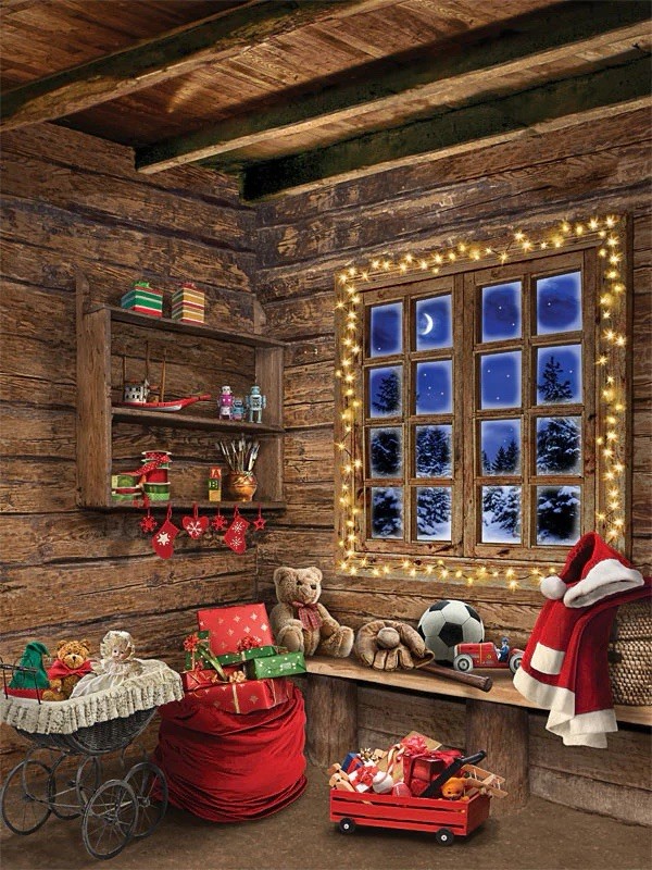 Denny Manufacturing “Old Saint Nick Night” Christmas backdrop 10×8