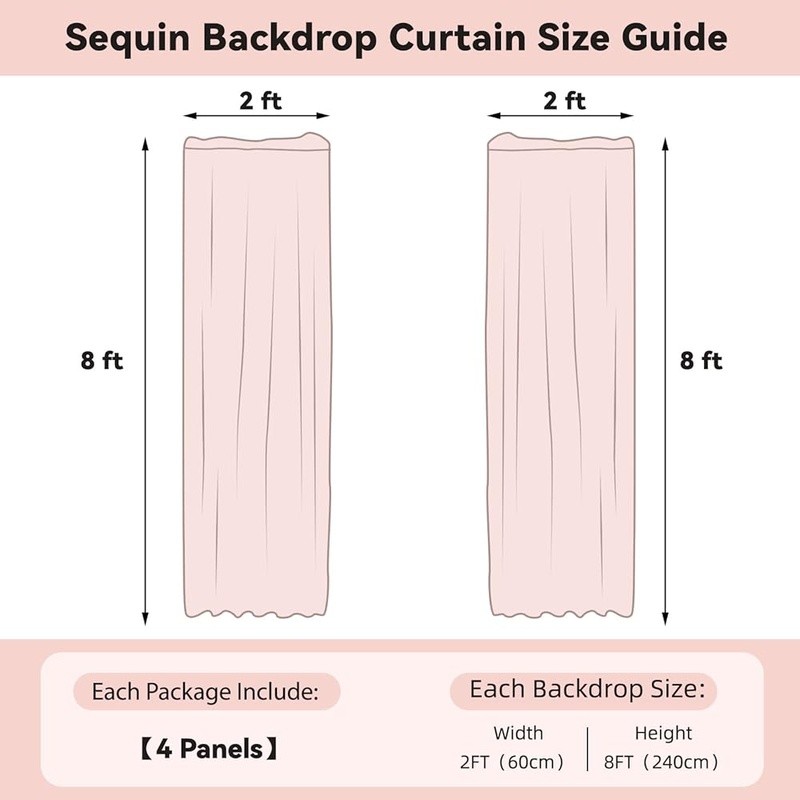 Backdrop Curtain Shiny Green Photo Booth Party Decoration Livingroom Home New