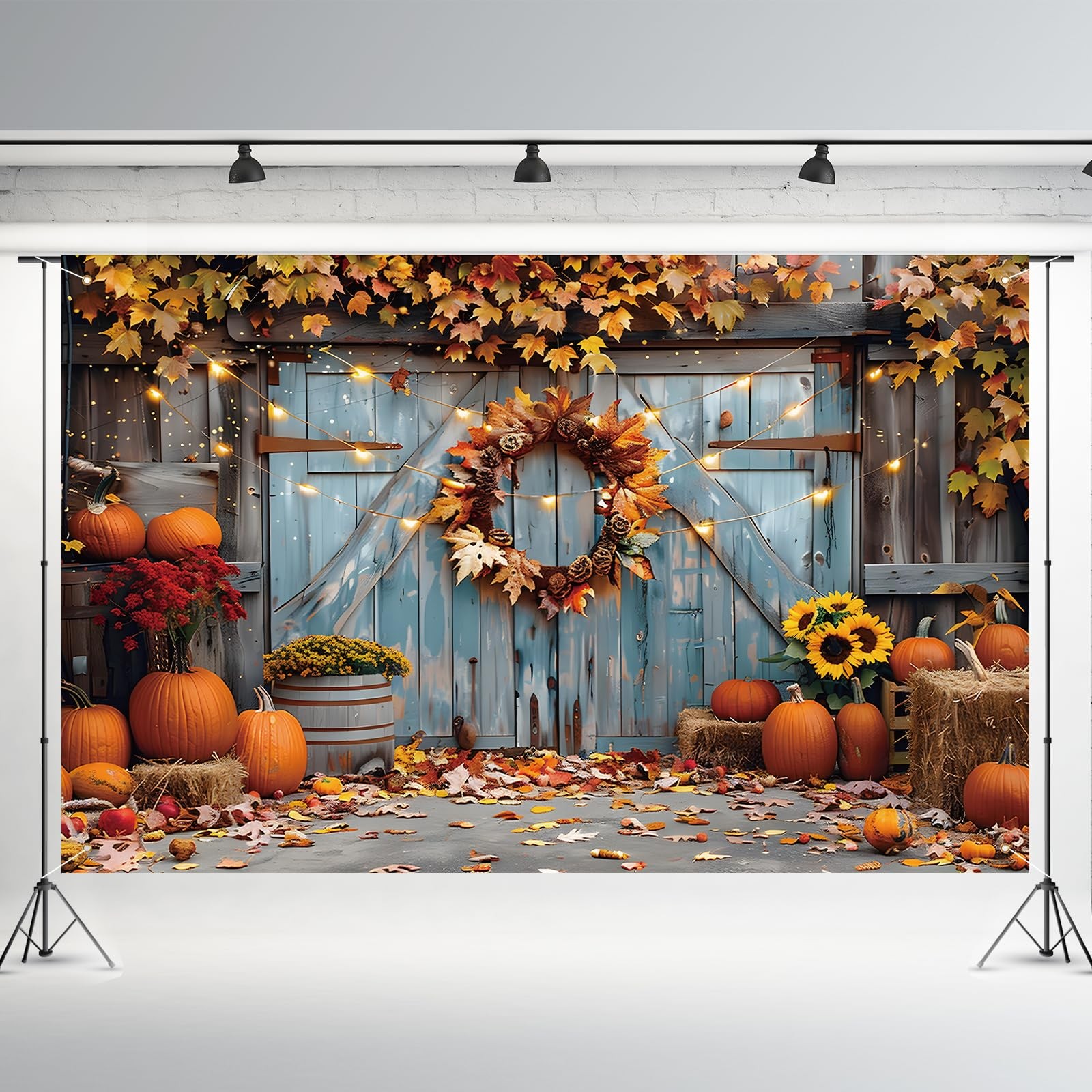 Fall Photography Backdrop Autumn Pumpkin Harvest Backdrop Photo Props Thanksg…