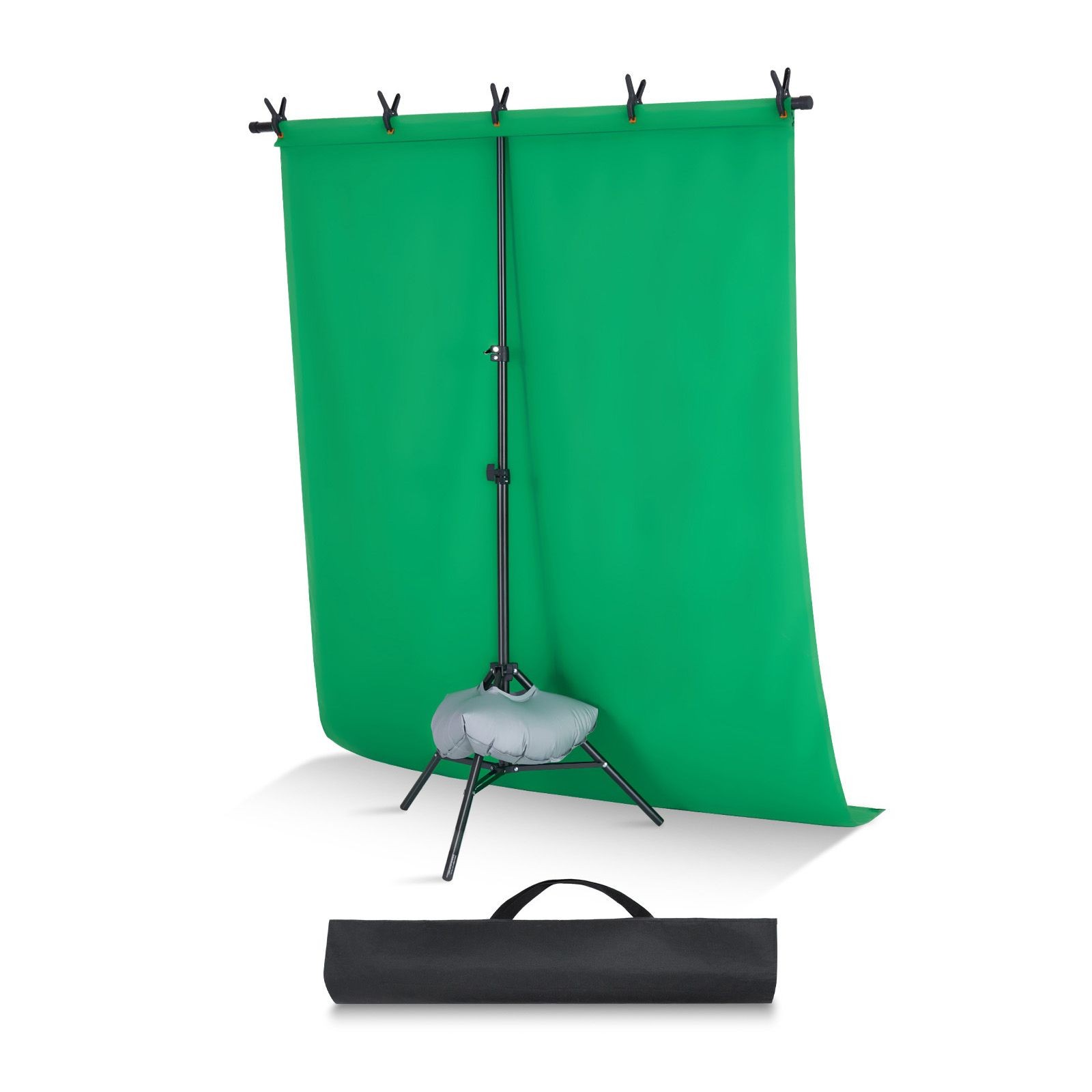 5×6.5ft Adjustable Backdrop Stand with 3 Crossbars, Portable Photo Studio Frame