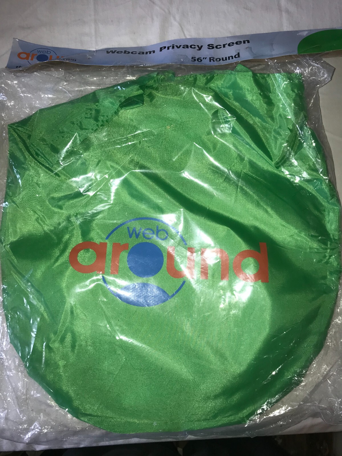 New WEB AROUND Circular Portable GREEN SCREEN Backdrop WEB CAM Privacy 56″ ROUND