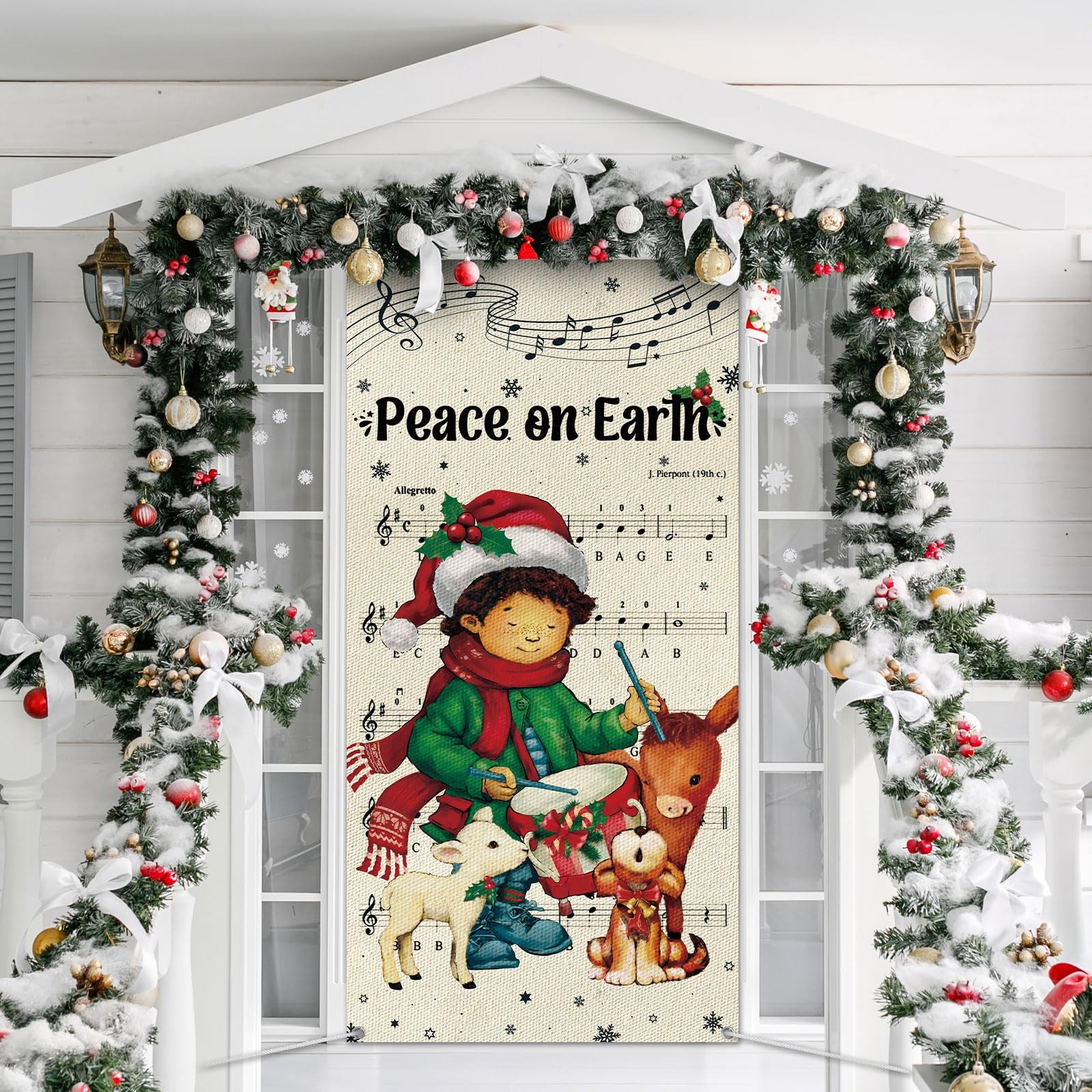 Tiamon Christmas Door Cover 70.9 x 35.4 inches, as shown in the picture