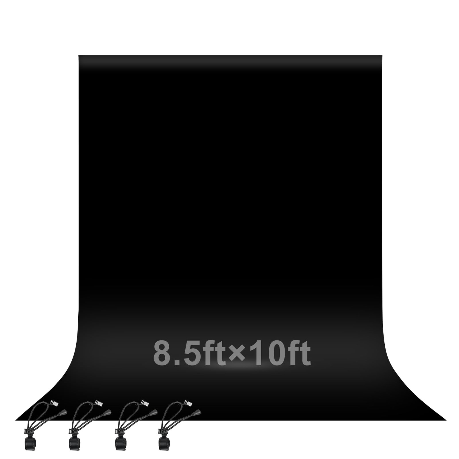 8.5x10ft Black Photo Backdrop Screen for Photography, Large Negros Drapes Par…