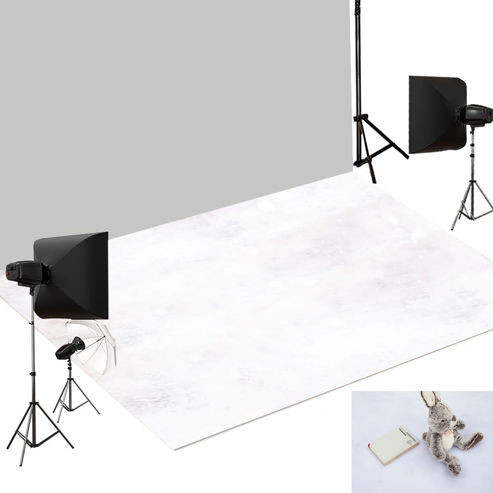 Kate Light White Floor Mats Photography Printed 8x5ft, Texture