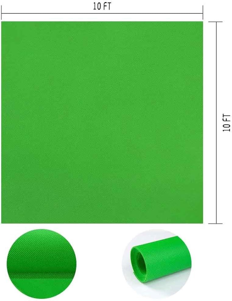 Non-Woven Fabric Green Screen Key Green Background for Photography 10x10ft Photo