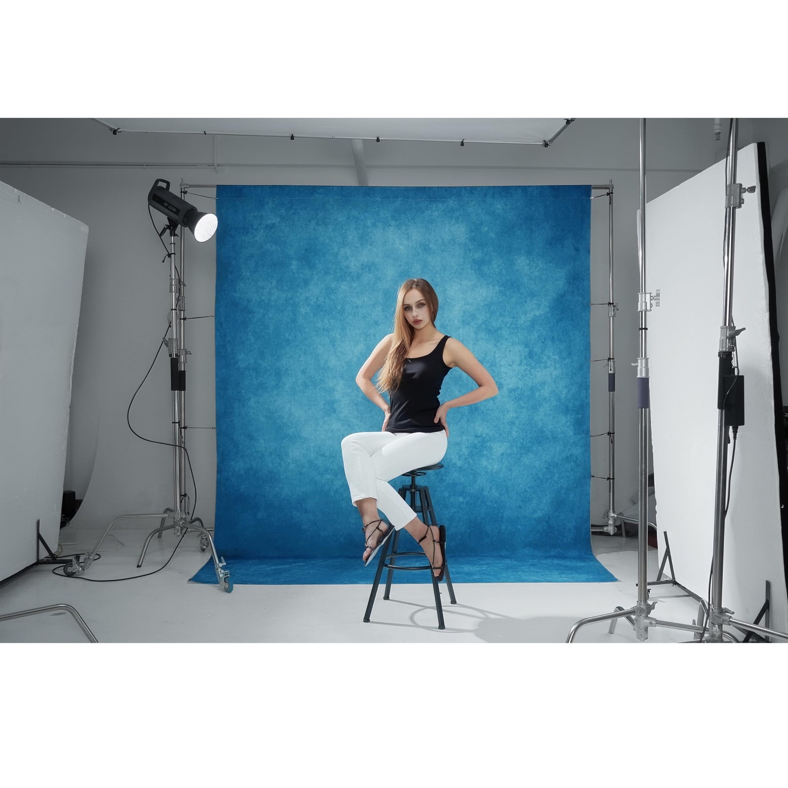 8×10ft Abstract Blue Professional Photography Backdrop Fabric for Photo Studi…