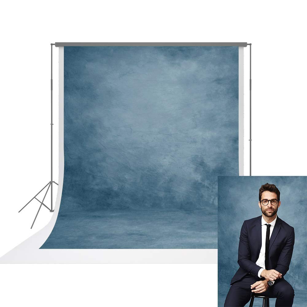 Blue Senior Portrait Backdrop 5x7ft Microfiber Abstract Texture Background