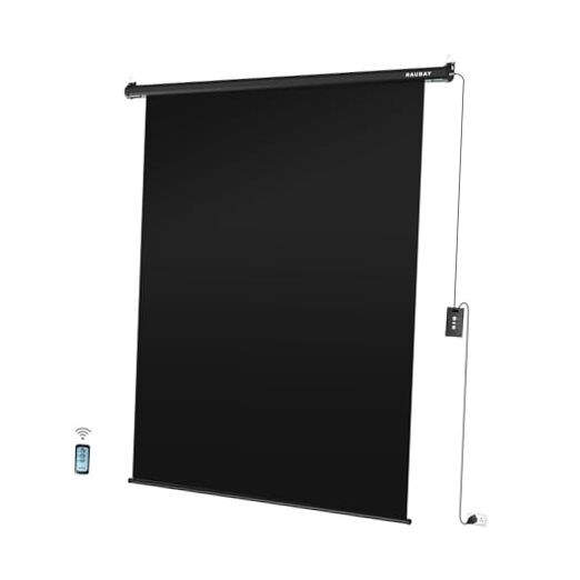 Motorized Pull Down Screen Backdrop – 59.8″ x Standard(59.8 x 86.6in) Black