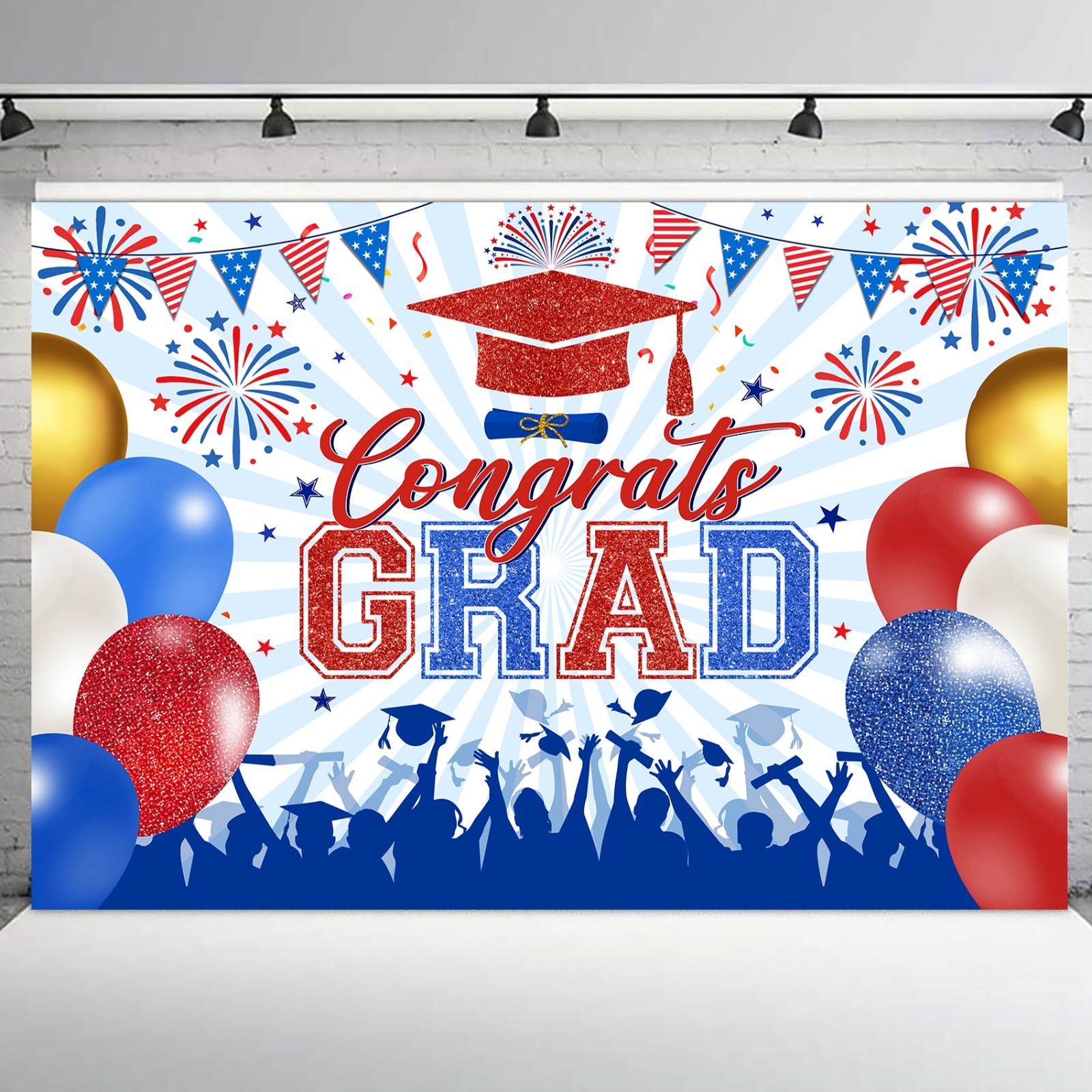 10x8ft Class of 2026 Graduation Backdrop Banner Congrats Grad Photo Background