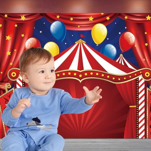 7X5FT Circus Carnival Circus Theme Party Photo Backdrop Carnival Lights 7×5 FT