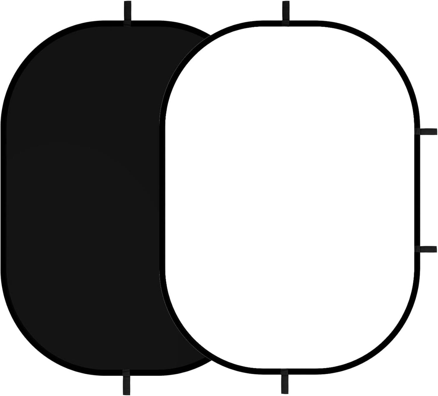 5X7Ft/1.5X2M Chromakey Black White Backdrop with 7.8Ft/2.4M Stand, 2-In-1 Revers