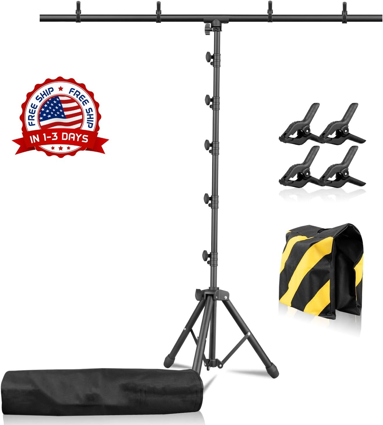 Soporte De Telon De Fondo Para Fiestas Estudio Fotografia 8x5FT Ajustable NEW US