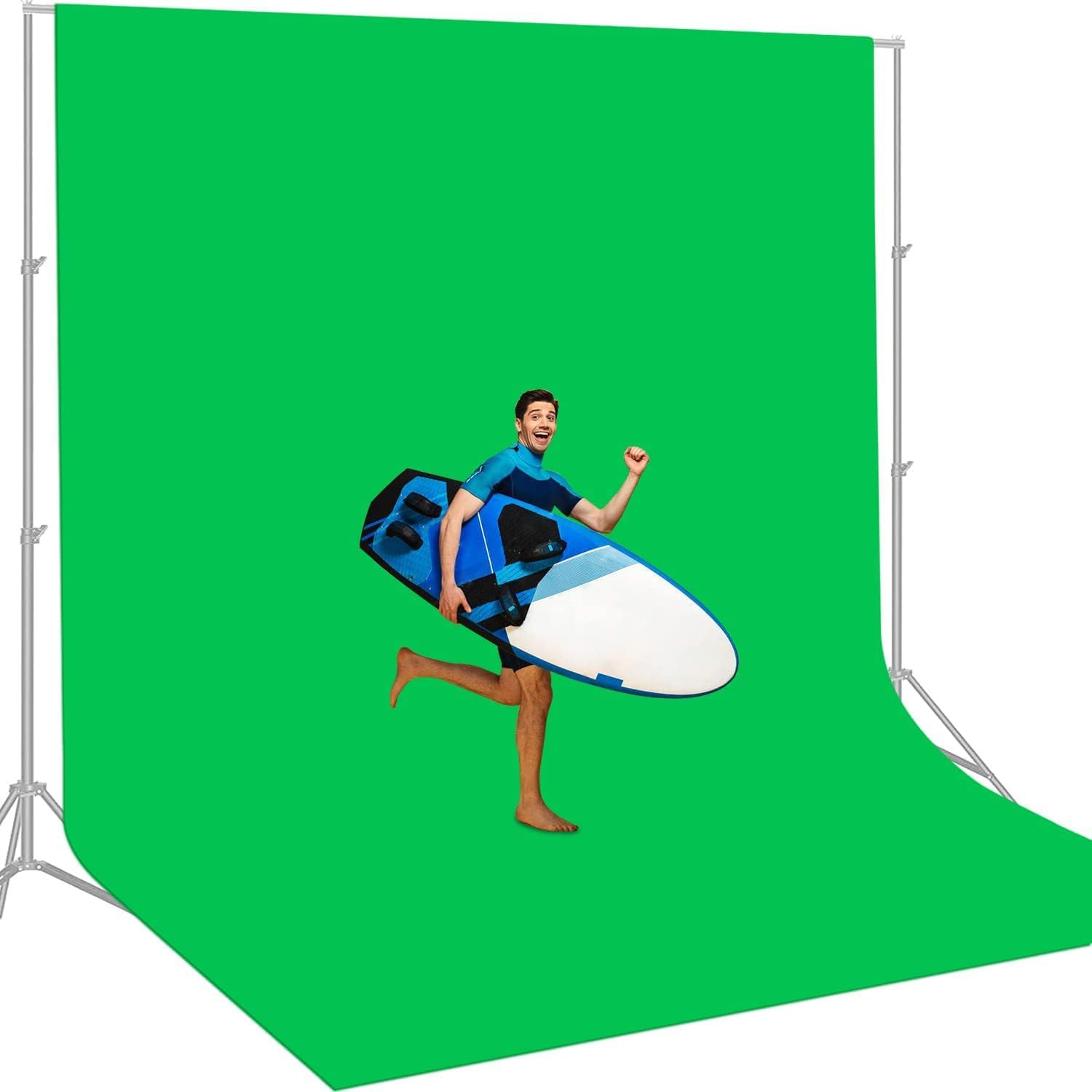 12 X 10 FT Large Green Screen Backdrop for Photography, GreenScreen Background f