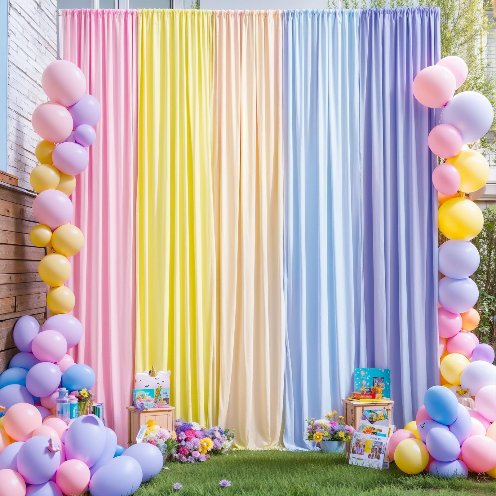 Pastel Backdrop Curtains Unicorn Backdrops Unicorn Party Backdrops for Girls …