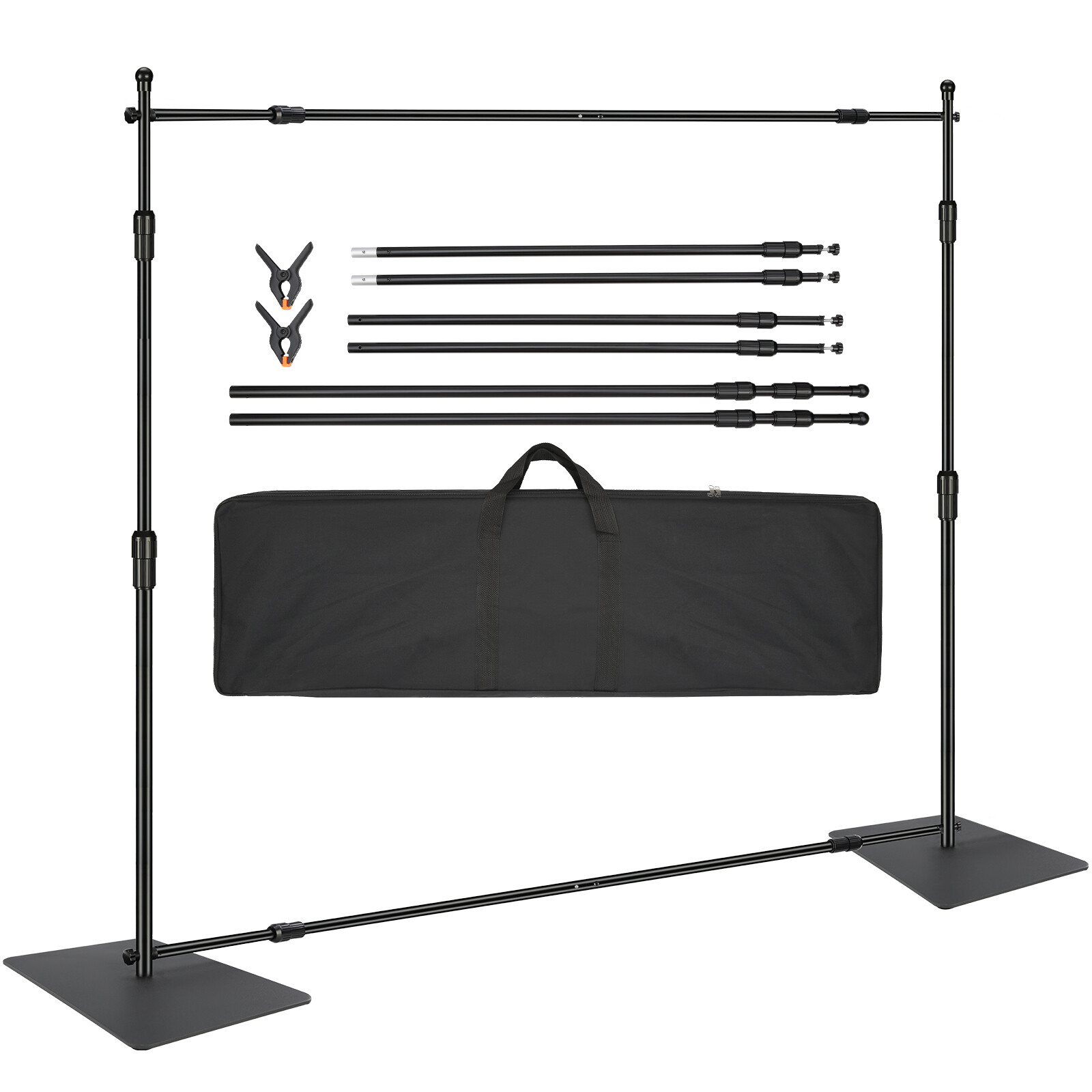VEVOR Pipe and Drape Kit Heavy Duty Backdrop Stand Carbon Steel Base 10×10 ft