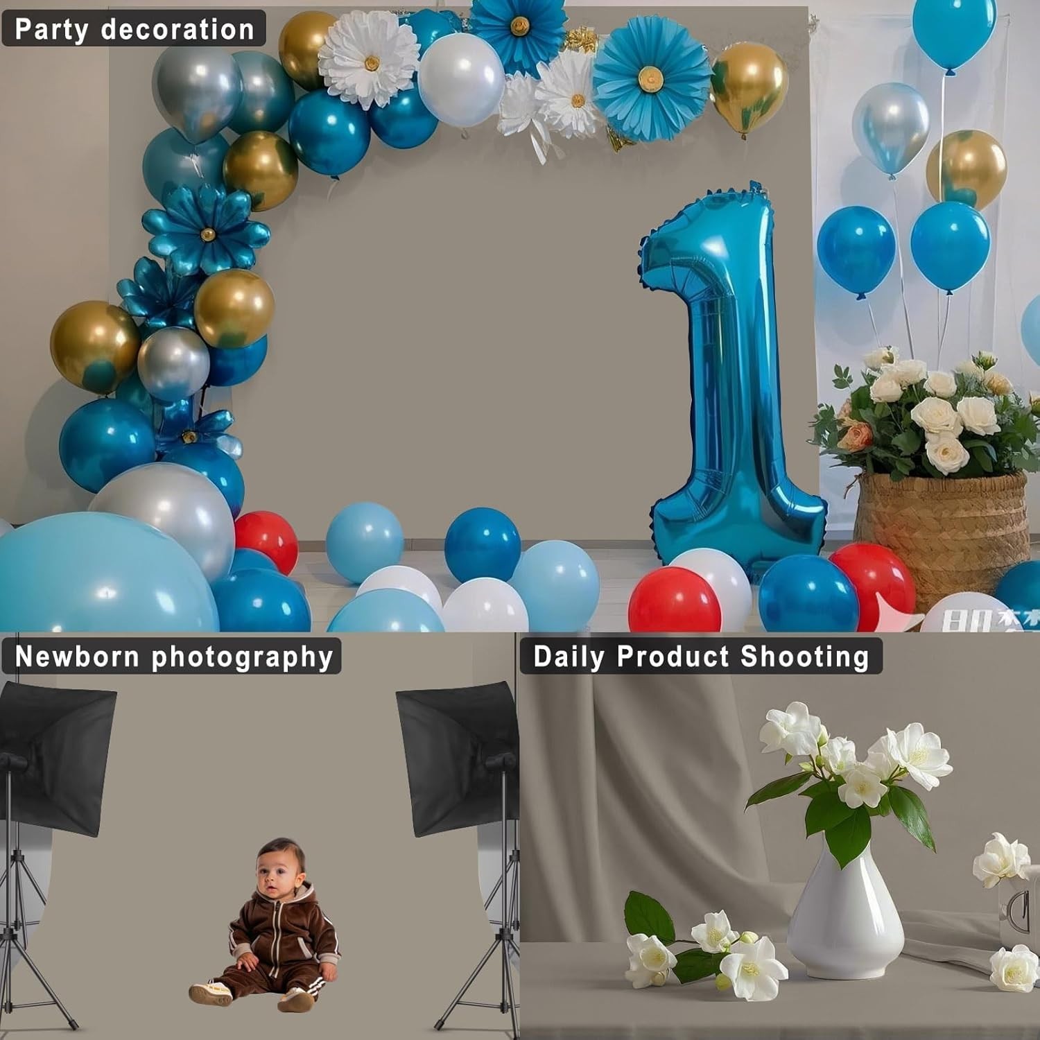 Versatile Grey Backdrop for Product Photography