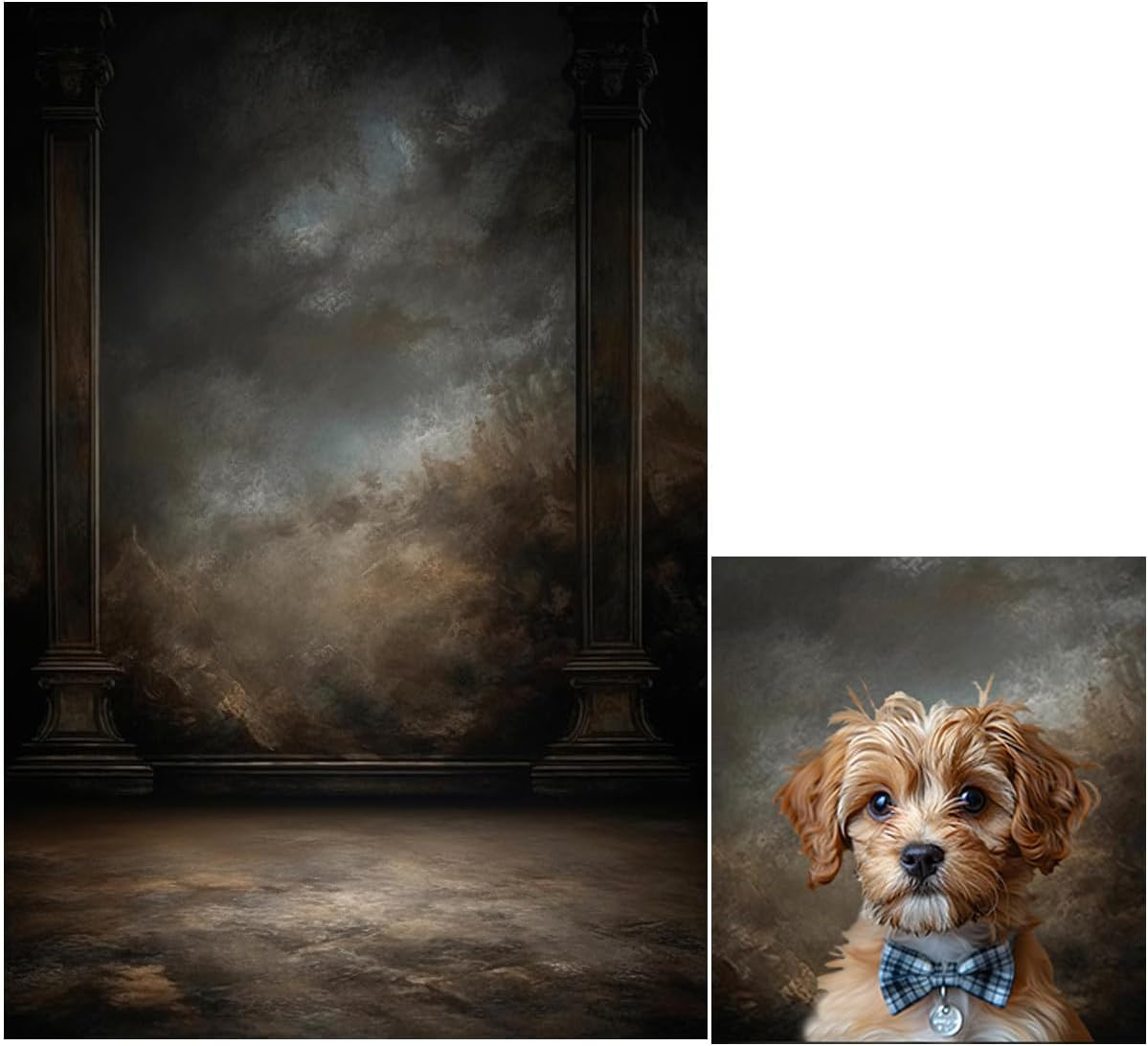 5X7Ft Dark Vintage Photography Backdrops Portrait Photo Backdrop Wedding Bridal