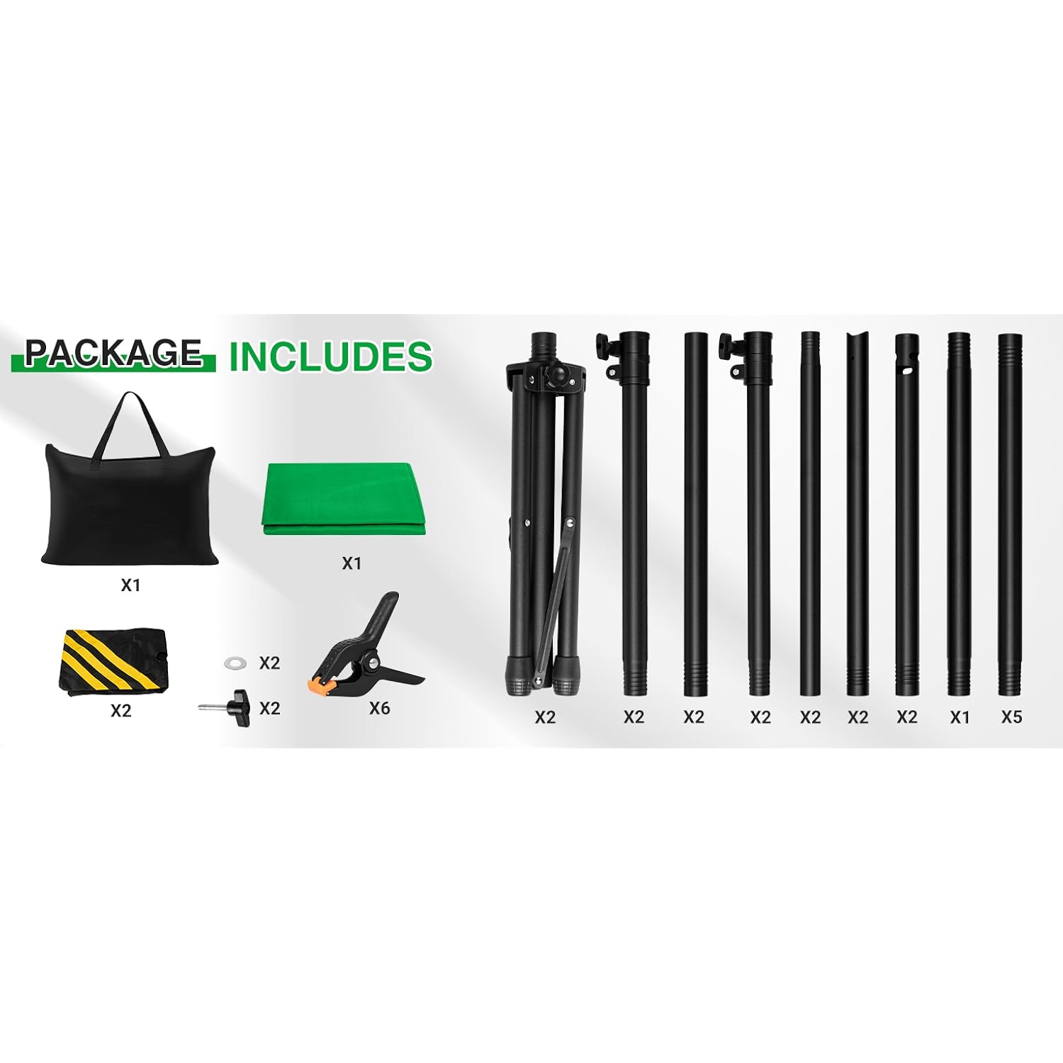 Green Screen Backdrop Stand 10 x 8.5 inch Greenscreen Background for Photography