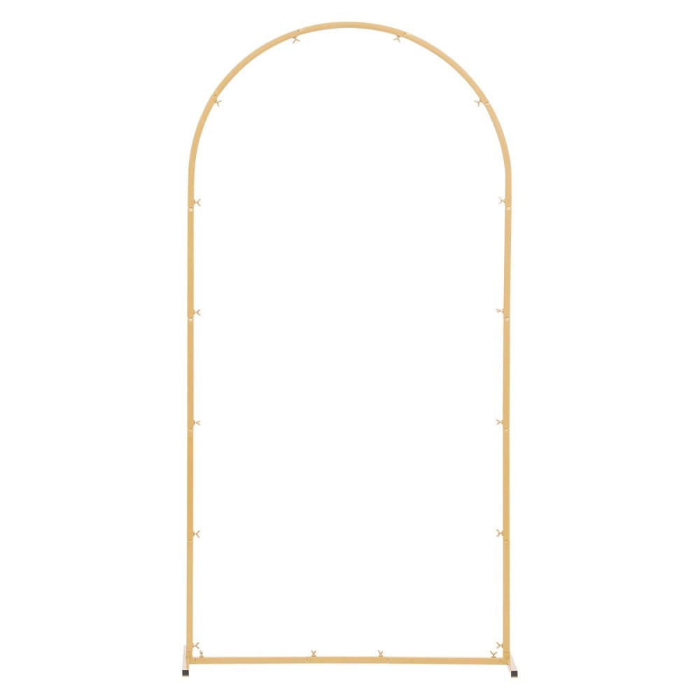 Gold Arch Backdrop Stand – 6.6×3.3ft Easy Assembly Metal Frame for Wedding Party