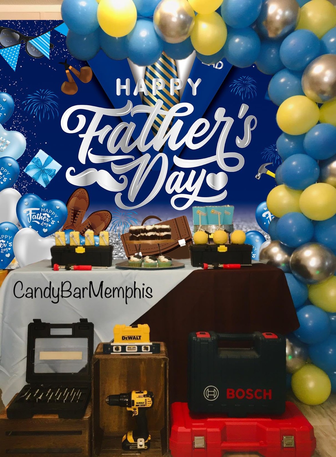 Happy Father’s Day Backdrop Decorations Indoor Outdoor Banner for Photography