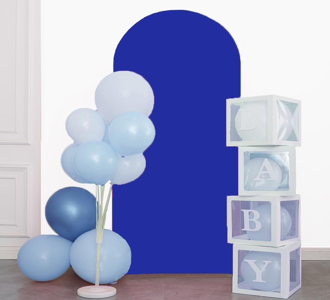 6.6 FT Royal Blue Spandex Arch Backdrop Cover for Wedding Party Celebration P…