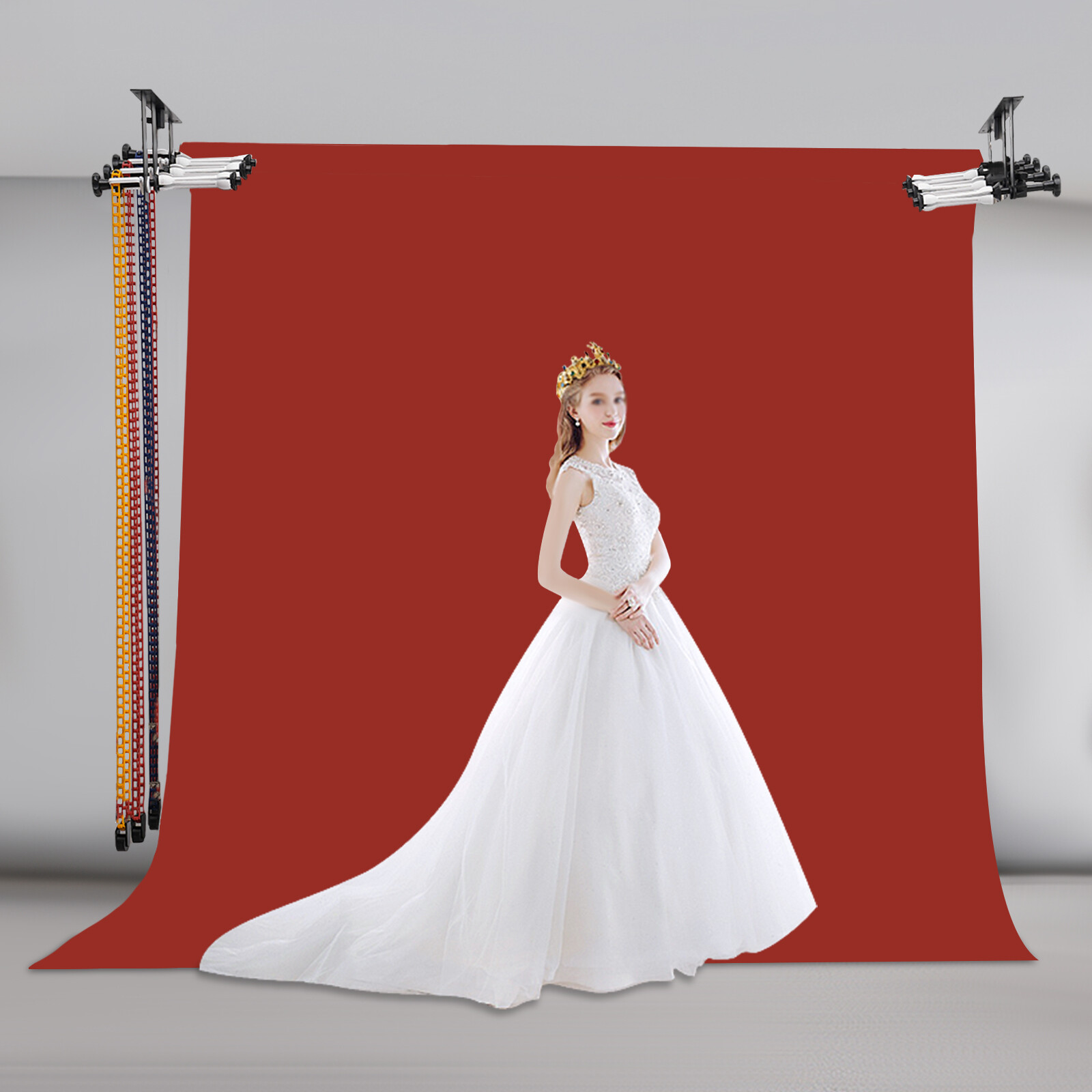 Backdrop Holder Wall Mount 4 Roller Photography Background Support System NEW US